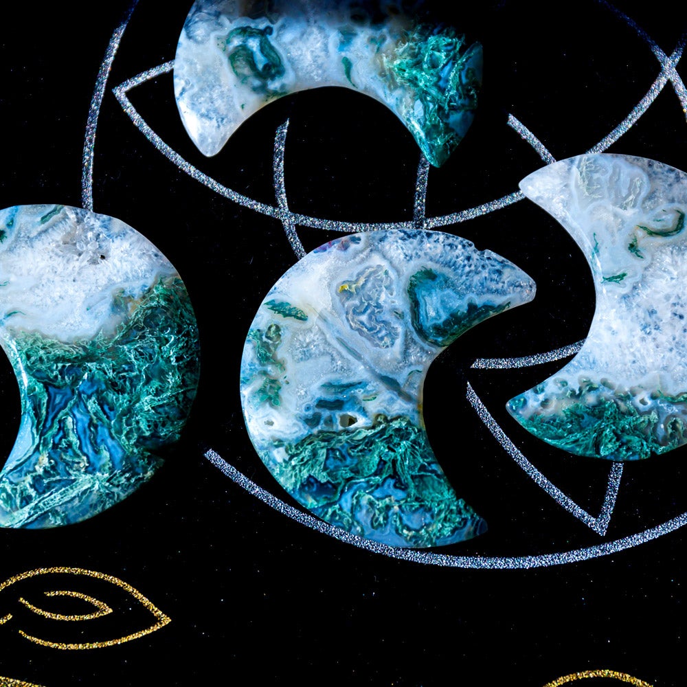 Moss Agate Moon