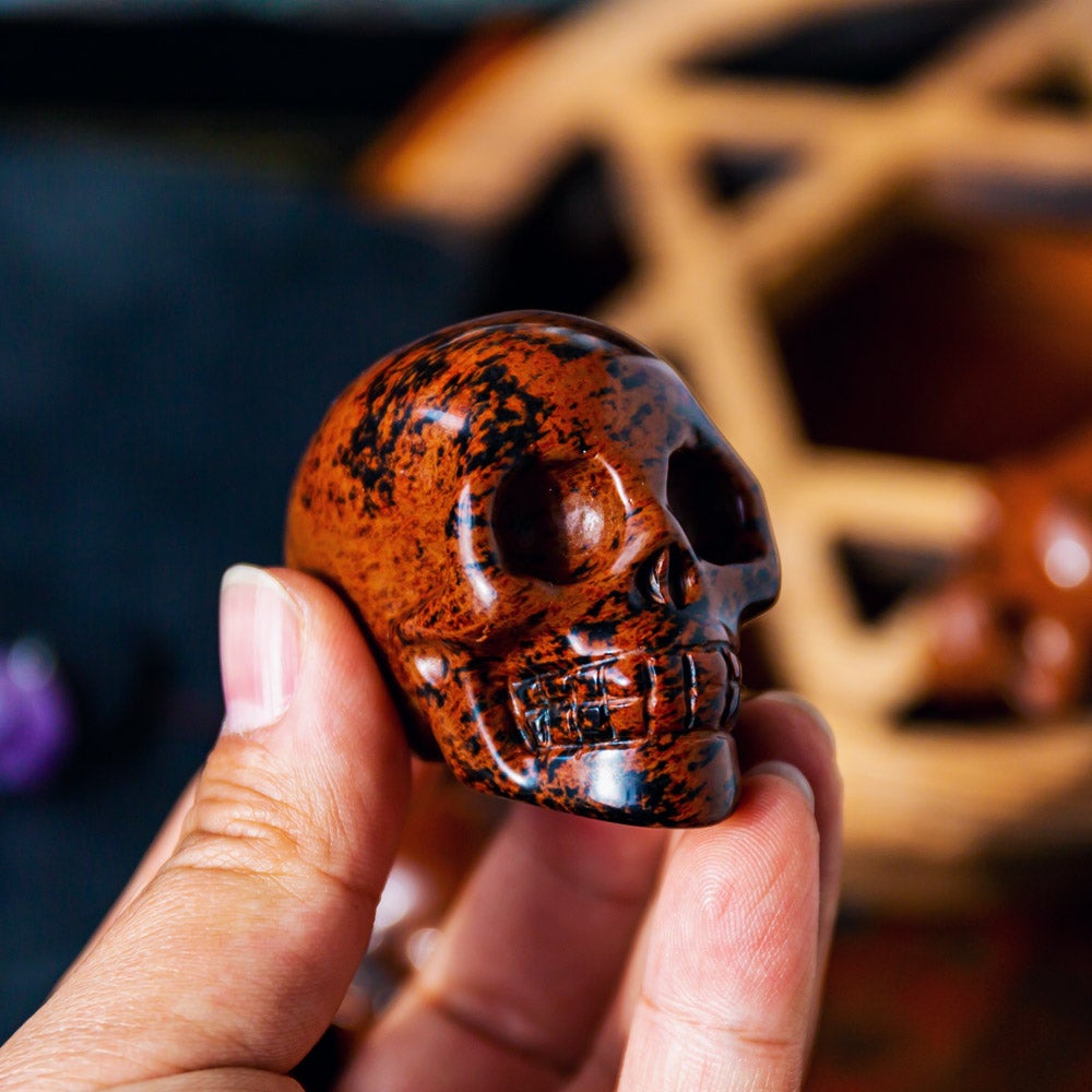 2¡± Mahogany Obsidian Skull