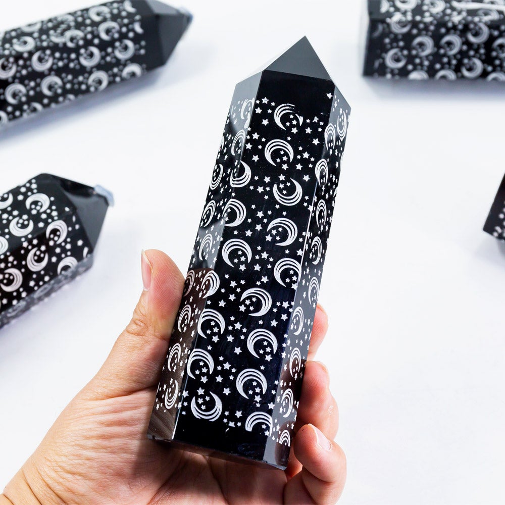 Obsidian Moon Phase Point