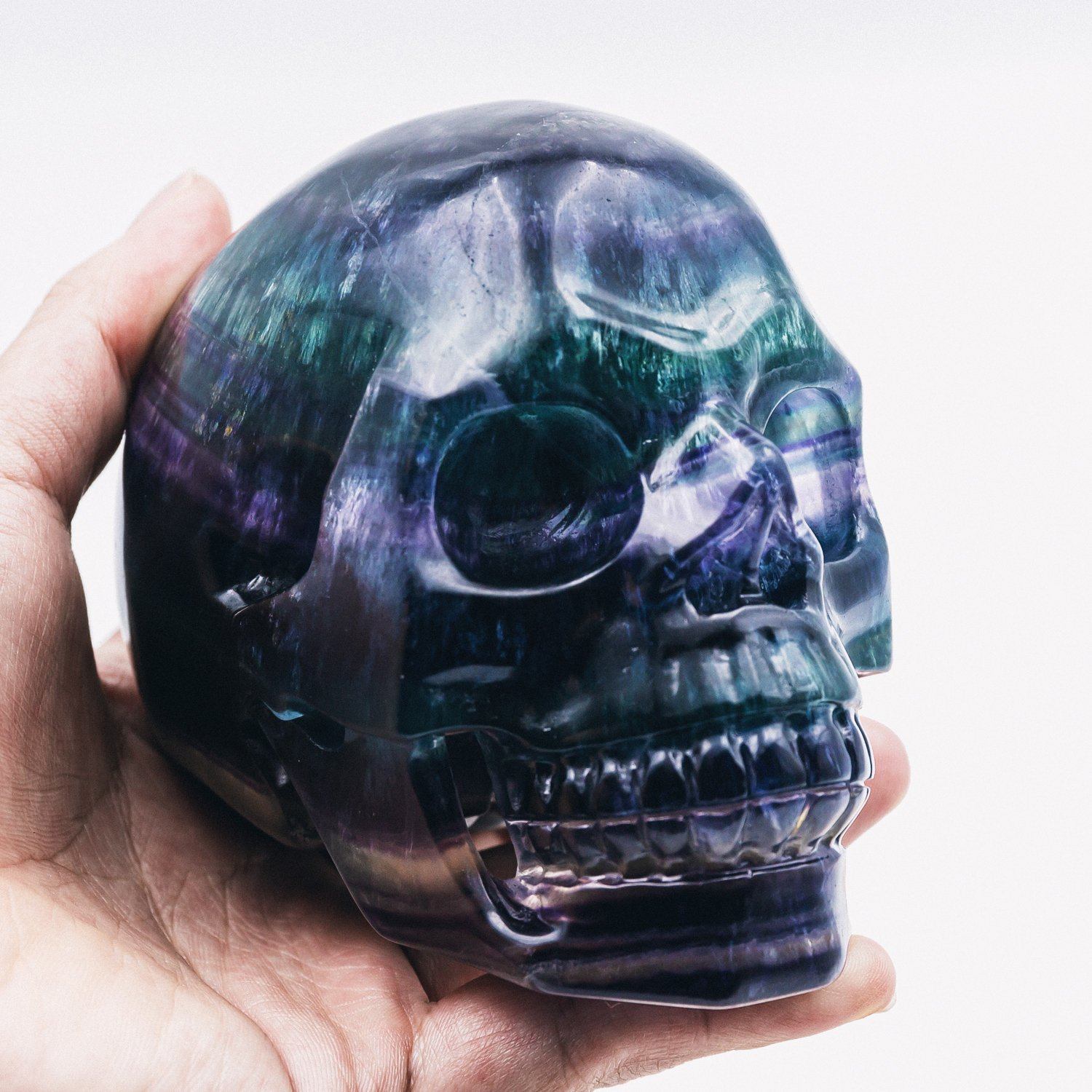 Rainbow Fluorite Skull