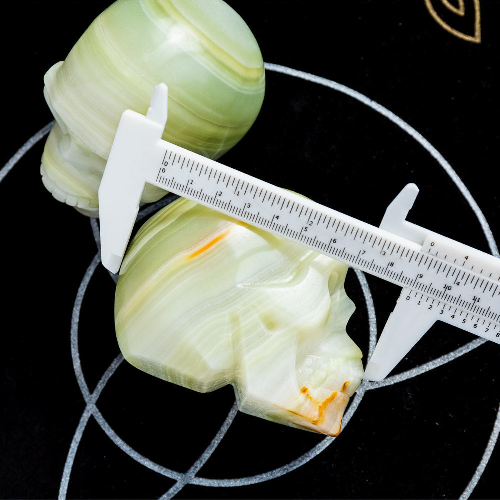 Pistachio Onyx Skull