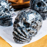 Larvikaite Skull Combination Combination (See no evil Speak no evil Hear no evil)