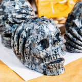 Larvikaite Skull Combination Combination (See no evil Speak no evil Hear no evil)