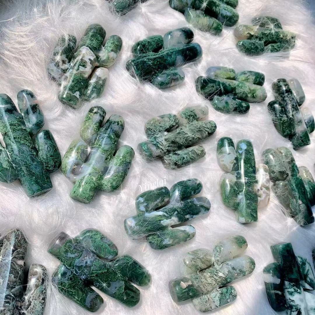 Moss Agate Cactus