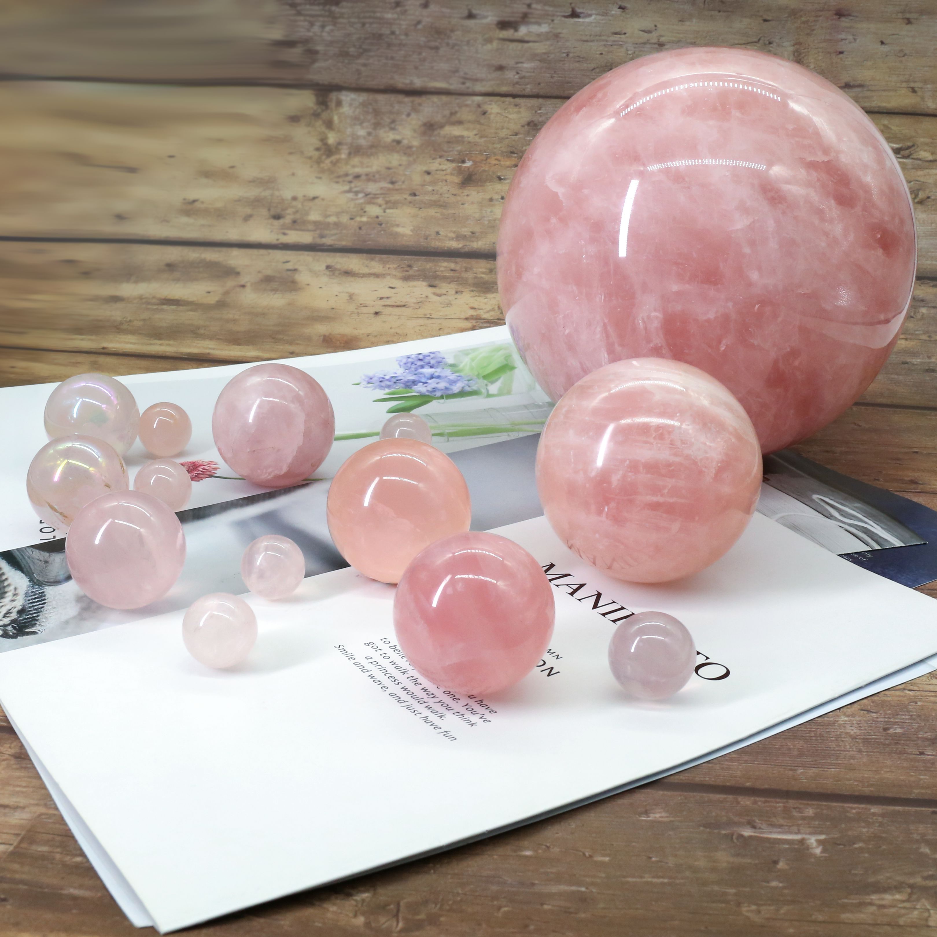 Rose quartz big sphere