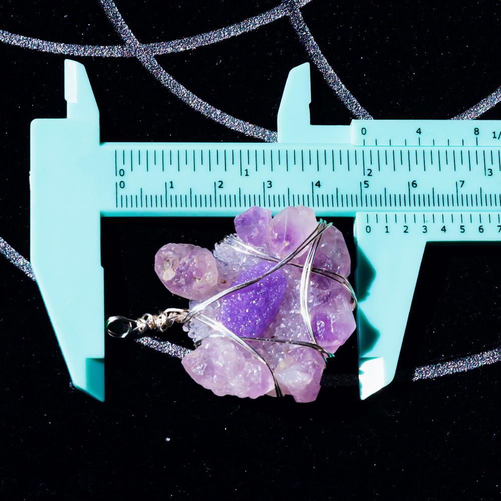 Amethyst cluster pendant
