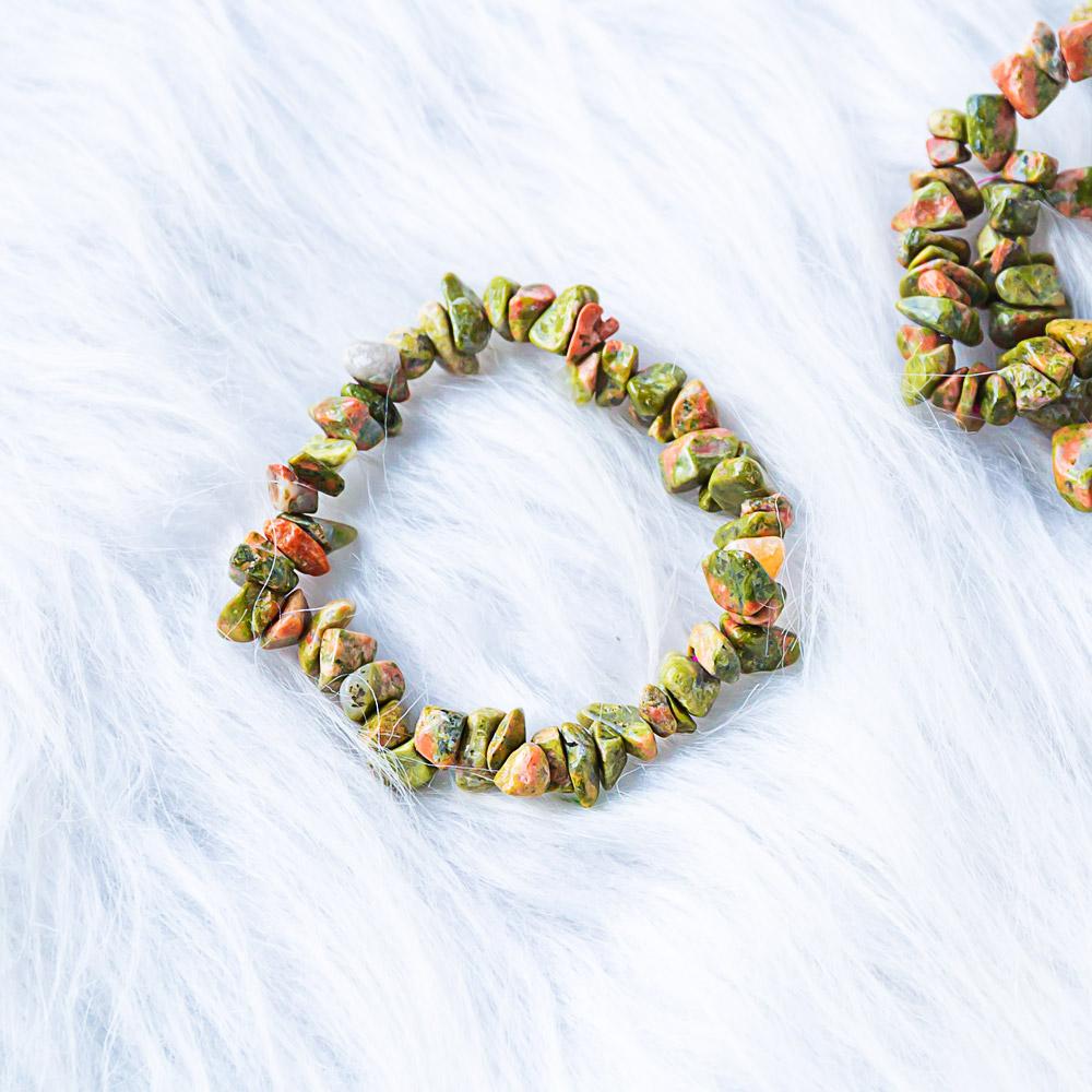 ¡¾Chips Bracelet ¡¿Unakite