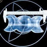 Selenite triple moon bowl