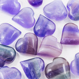 Indigo blue fluorite heart