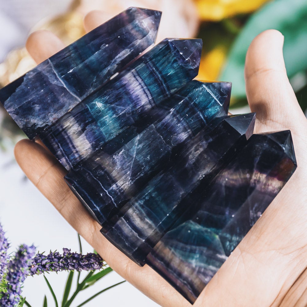 Rainbow Fluorite Point