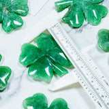 Green Strawberry Quartz  Leaf Clover