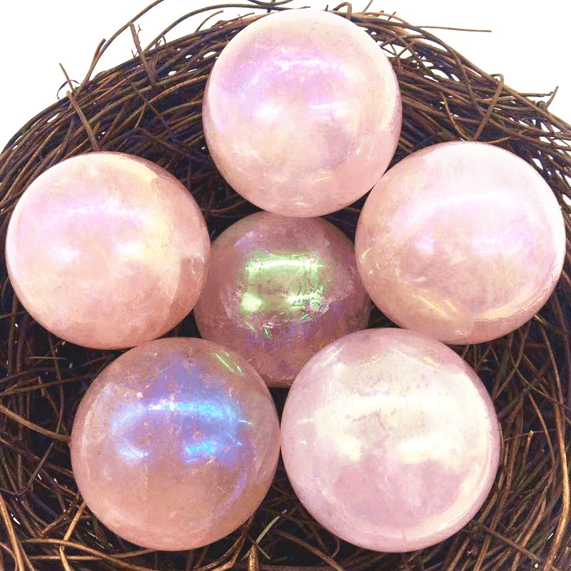Angel Aura Rose Quartz Sphere