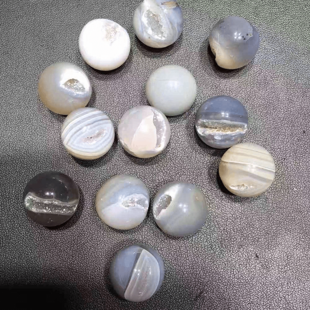 Sparkling Agate Geode Sphere for Crystal Healing Home Decor