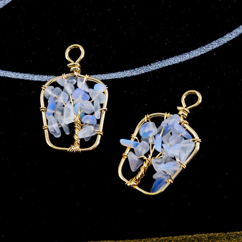 Clear quartz cluster pendant