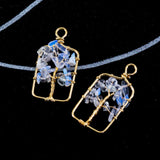 Clear quartz cluster pendant