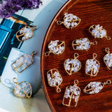 Clear quartz cluster pendant