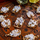 Clear quartz cluster pendant