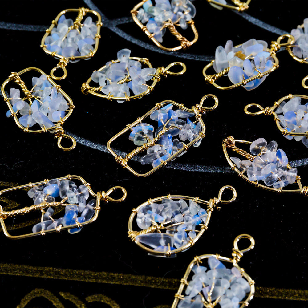 Clear quartz cluster pendant