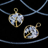 Clear quartz cluster pendant