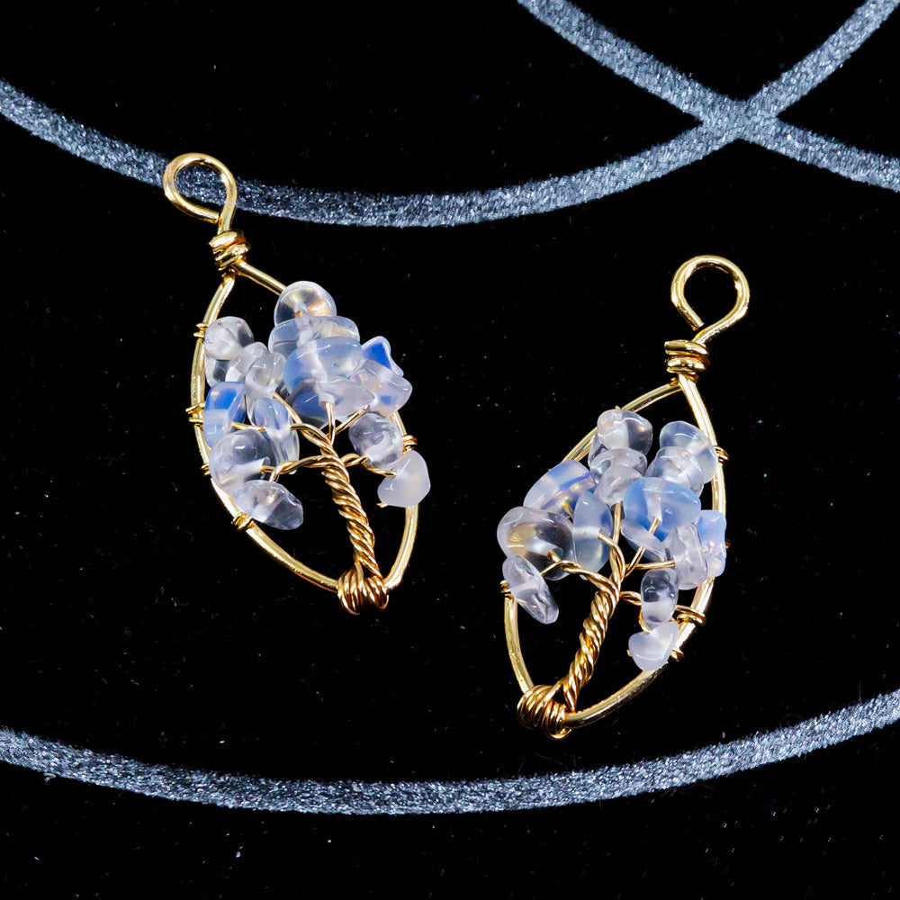 Clear quartz cluster pendant