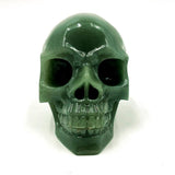 Hollow Carving Green Aventurine Skull