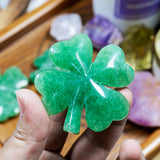 Green Strawberry Quartz  Leaf Clover
