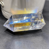 Aura clear quartz point